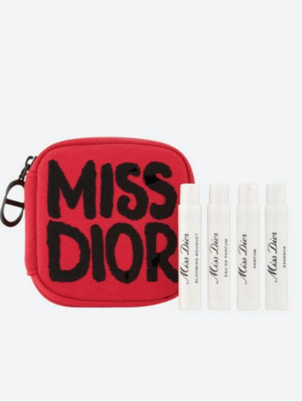 Miss Dior Hot Pink Zippered Coin Bag CD Mini Makeup Pouch + 4 Samples Gift